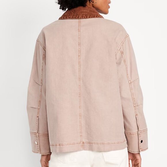 Old Navy Antique Rose Canvas Barn Jacket/NWT/L - Picture 2 of 15